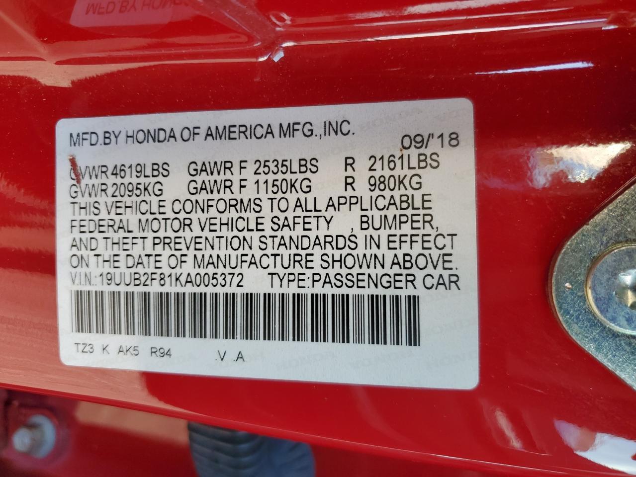 2019 Acura Tlx Advance