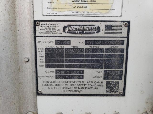 2019 Western Grain Trailer