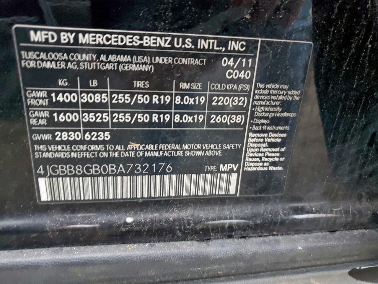 2011 Mercedes-Benz Ml 350 4matic