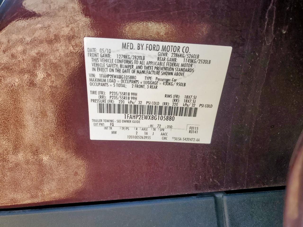 2011 Ford Taurus sel