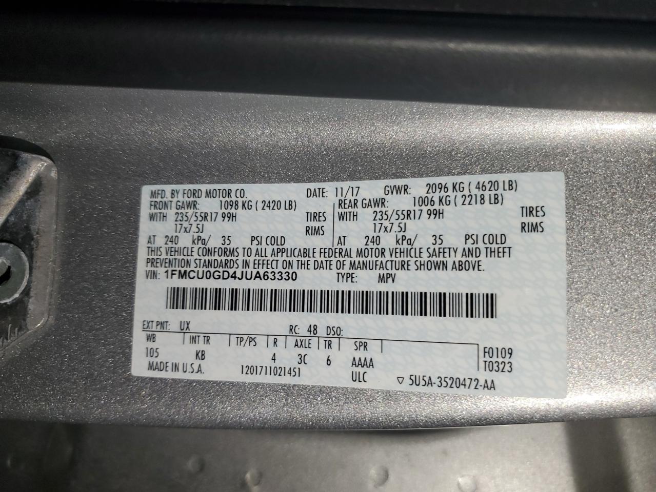 2018 Ford Escape se