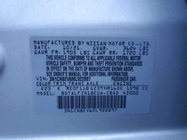 2021 Nissan Versa sv