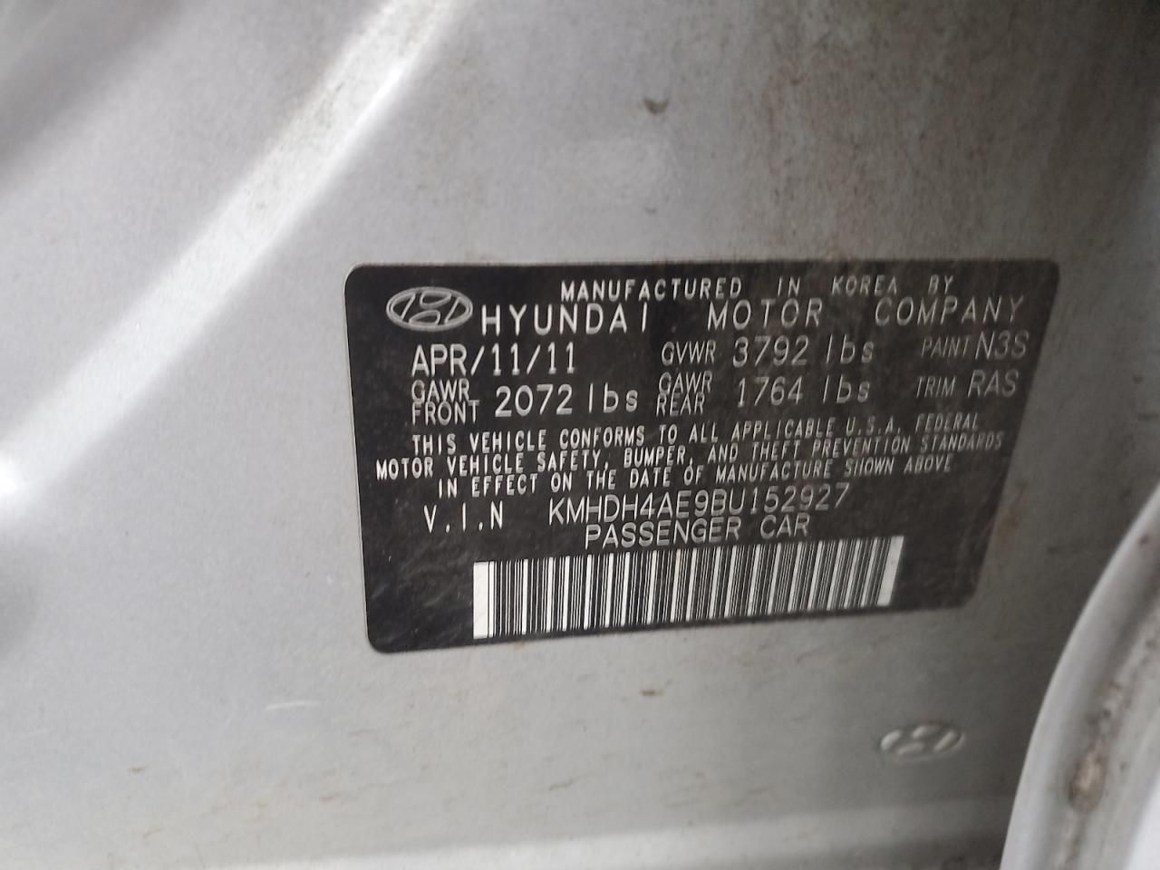 2011 Hyundai Elantra gls