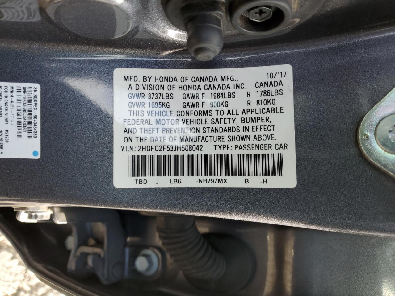2018 Honda Civic lx
