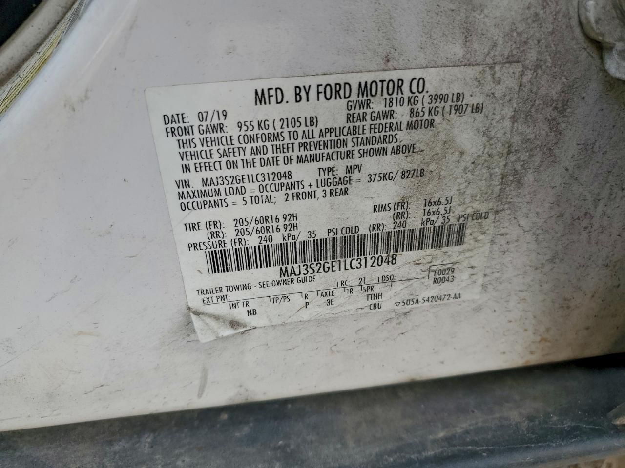 2020 Ford Ecosport se