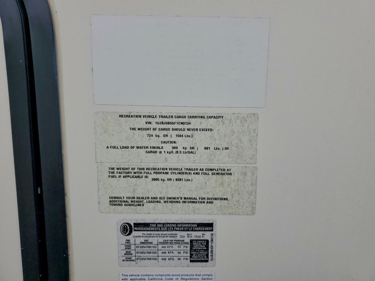 2015 Jayco 5TH Wheel