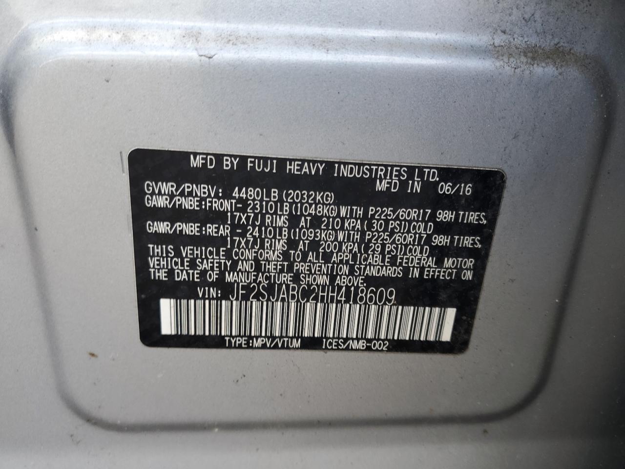 2017 Subaru Forester 2.5i