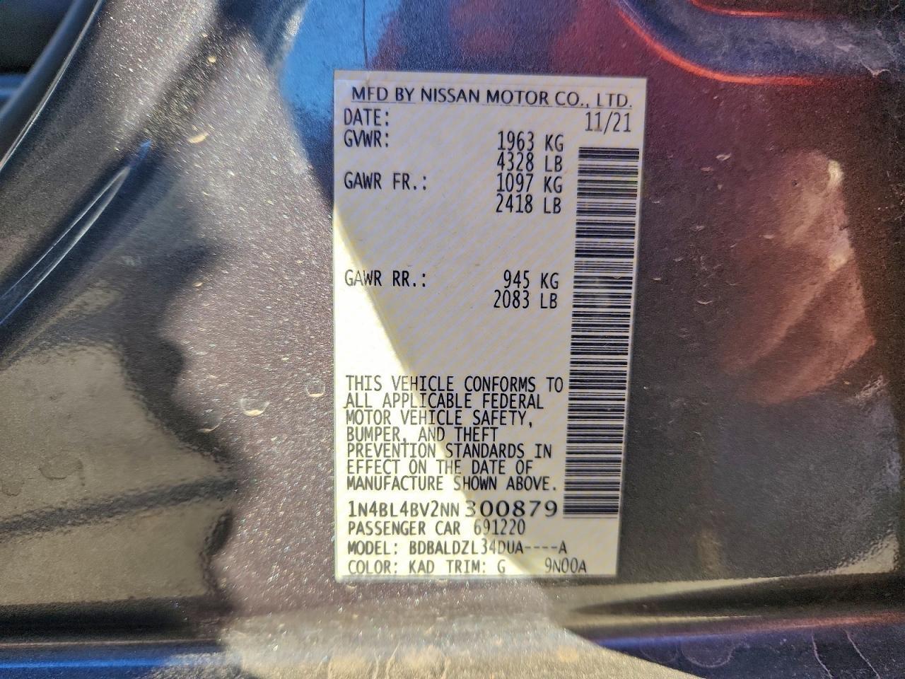 2022 Nissan Altima s