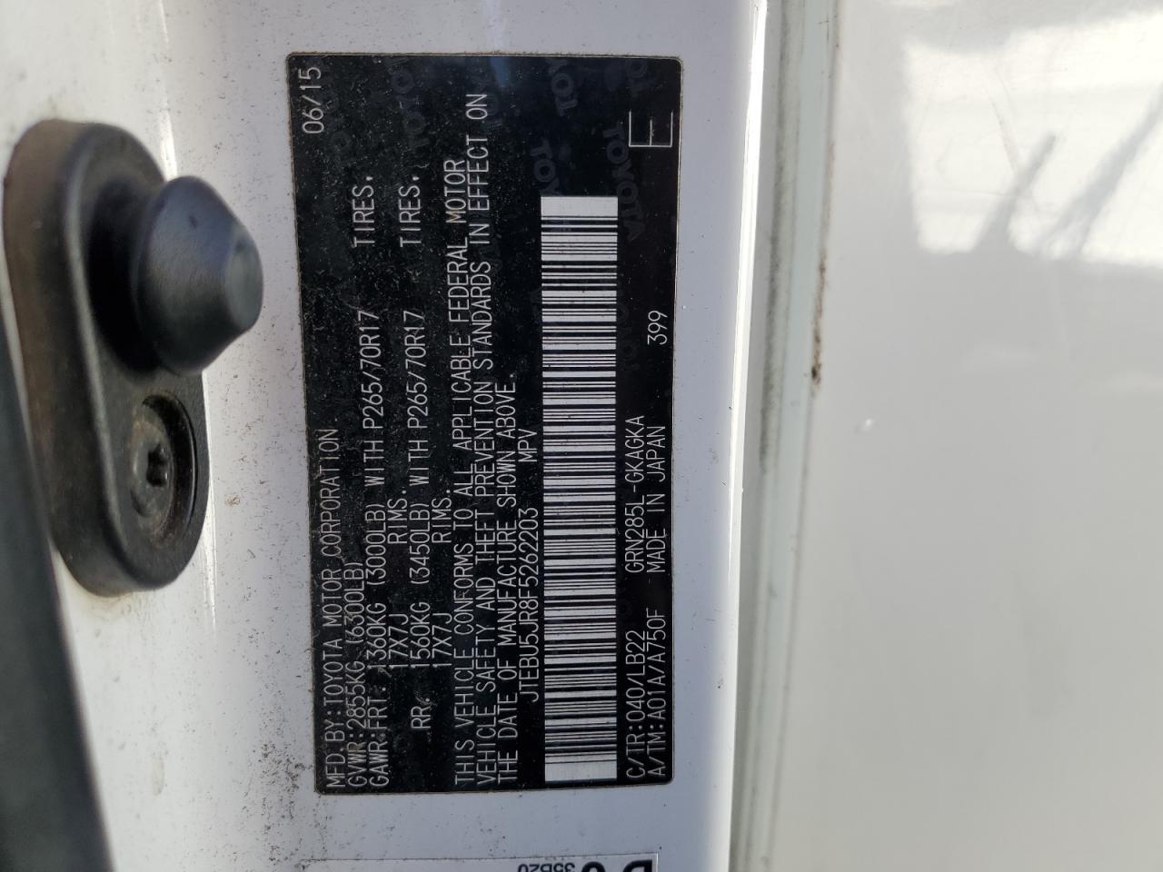 2015 Toyota 4runner Sr5/sr5 Premium
