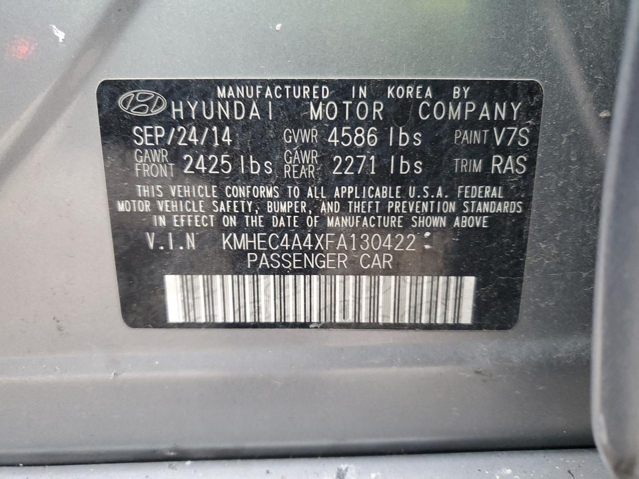 2015 Hyundai Sonata Hybrid