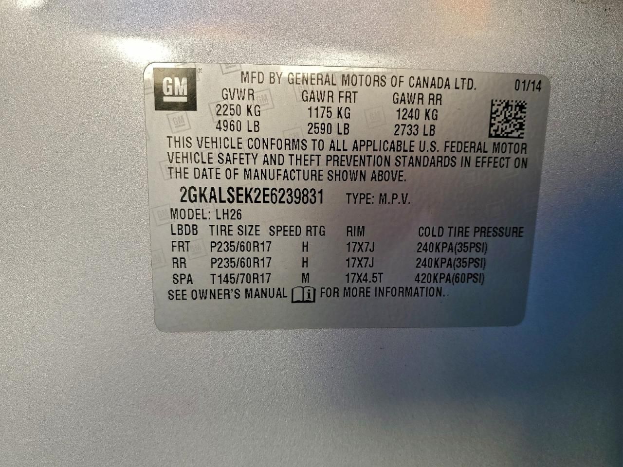 2014 GMC Terrain slt