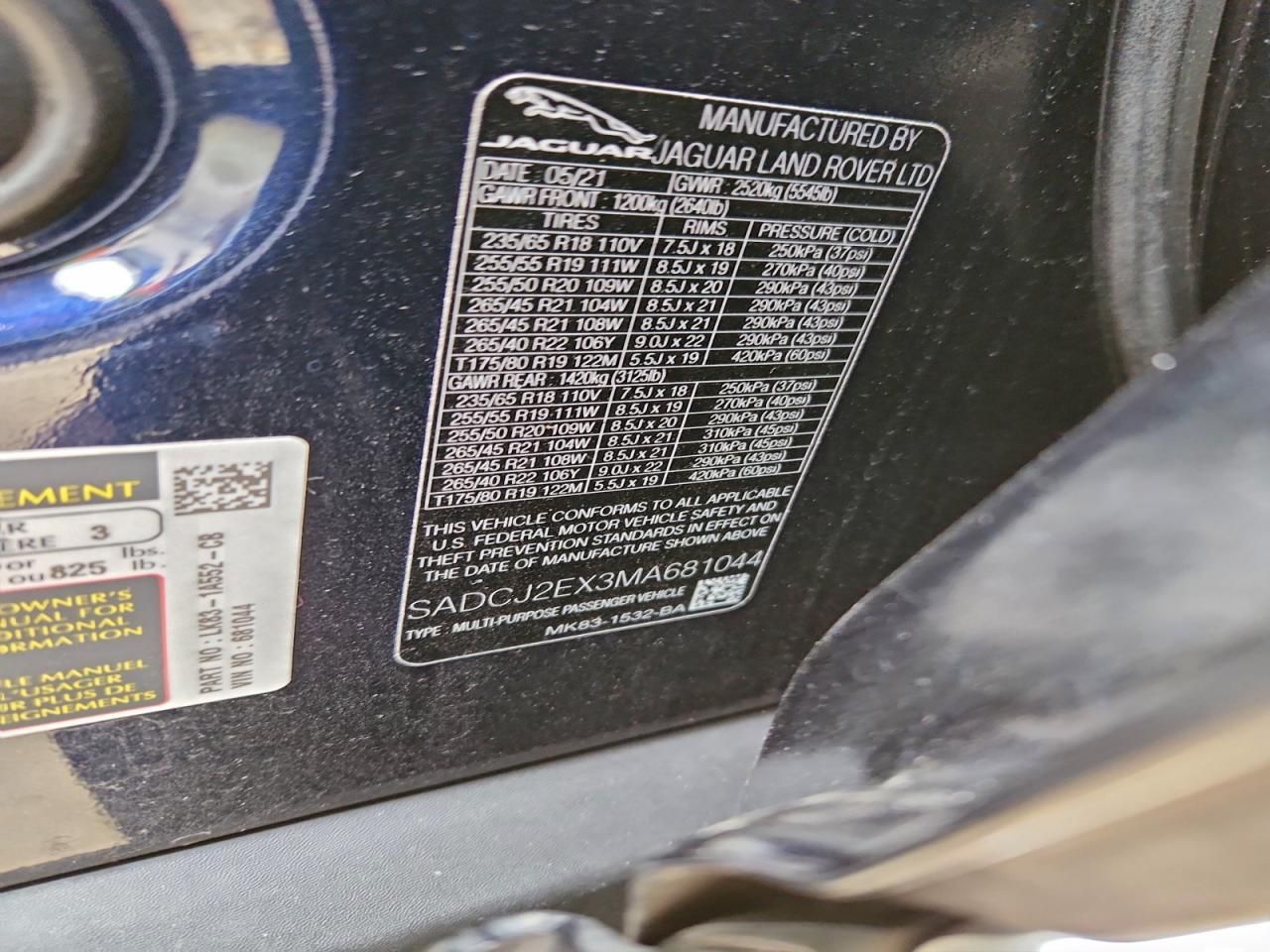 2021 Jaguar F-pace s