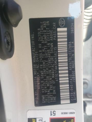 2021 Toyota Camry le