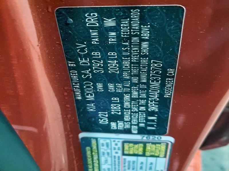 2021 KIA Forte gt Line