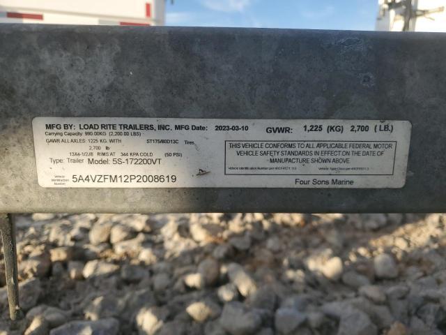 2023 Load Rite 5S-172200VT Boat Trailer