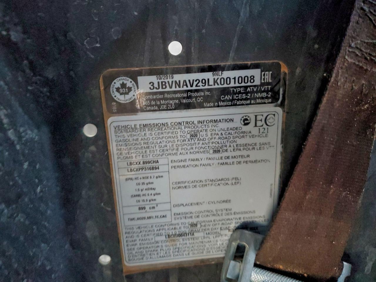 2020 Can-Am Maverick X3 Utility Vehicle