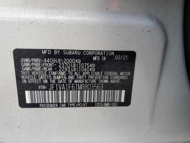 2021 Subaru Wrx Premium