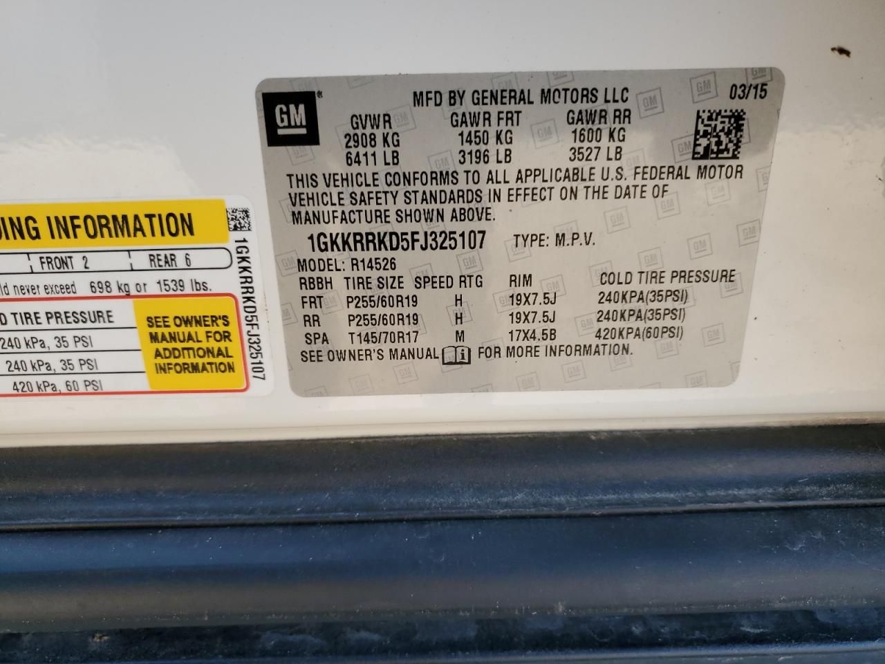 2015 GMC Acadia Slt-1