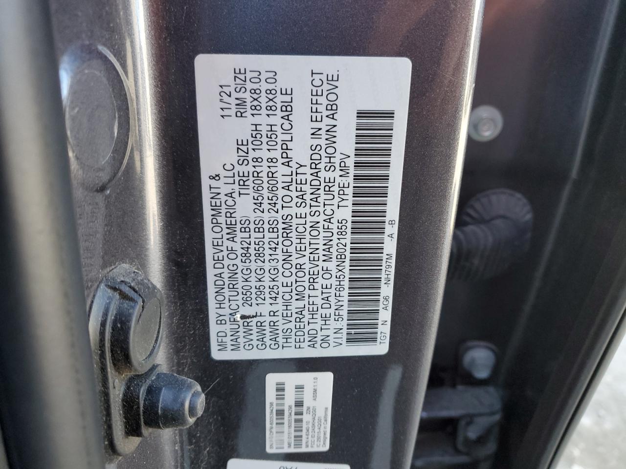 2022 Honda Pilot exl