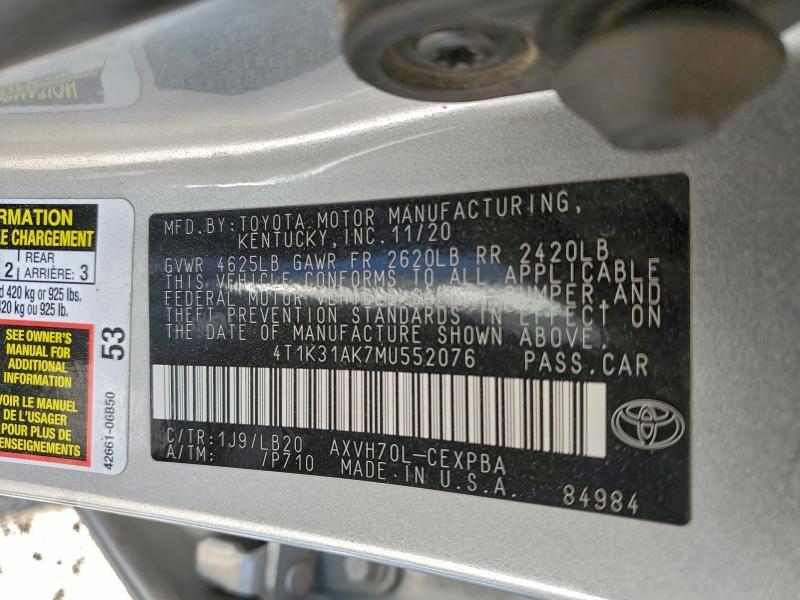 2021 Toyota Camry xse