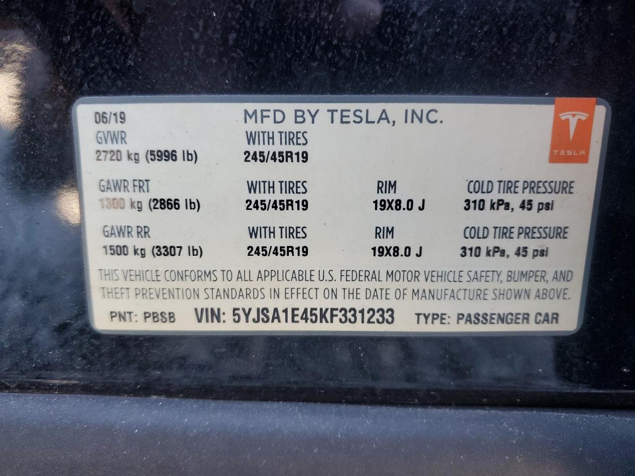 2019 Tesla Model s