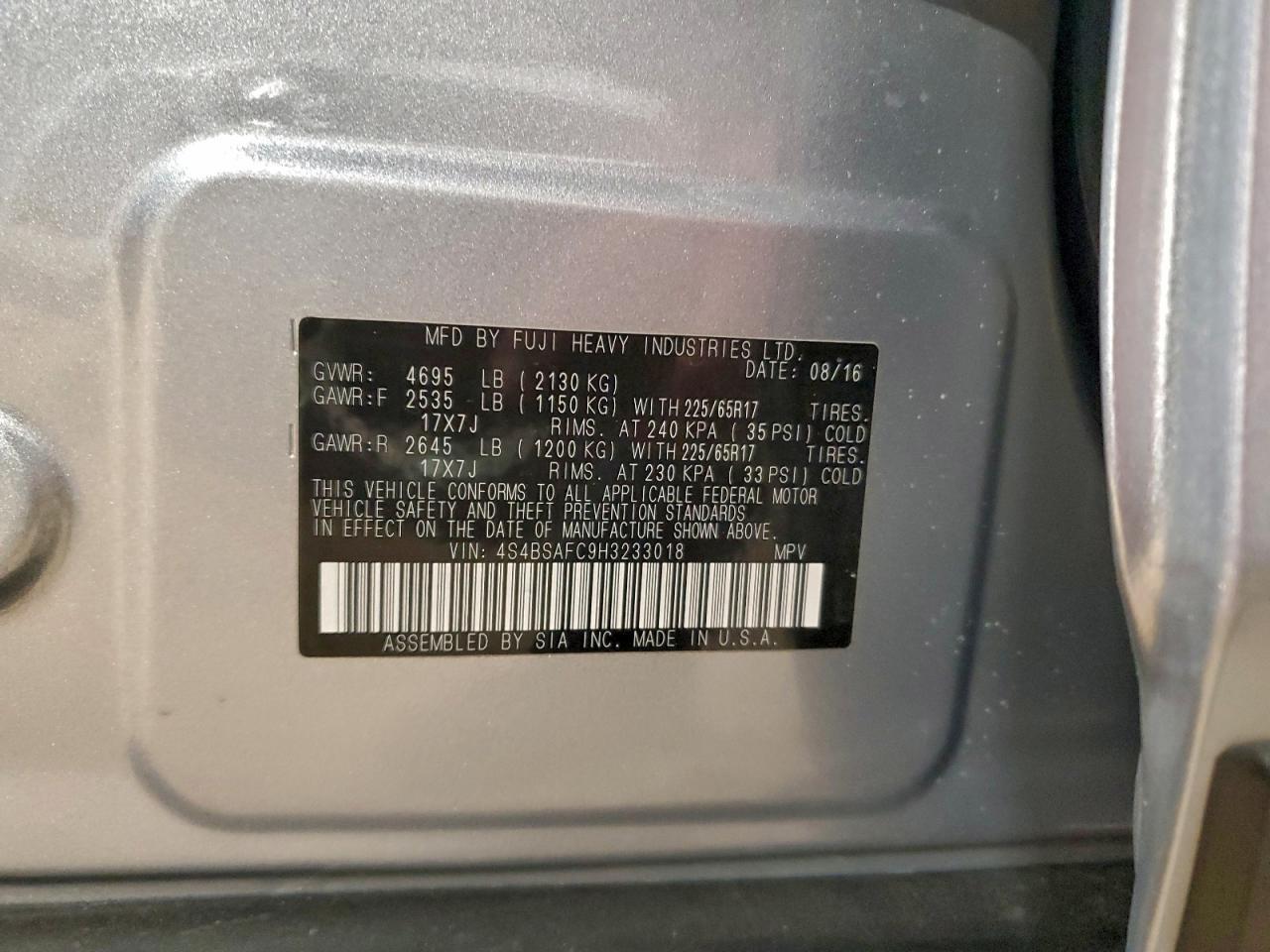 2017 Subaru Outback 2.5i Premium