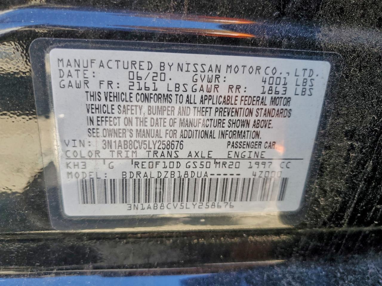 2020 Nissan Sentra sv