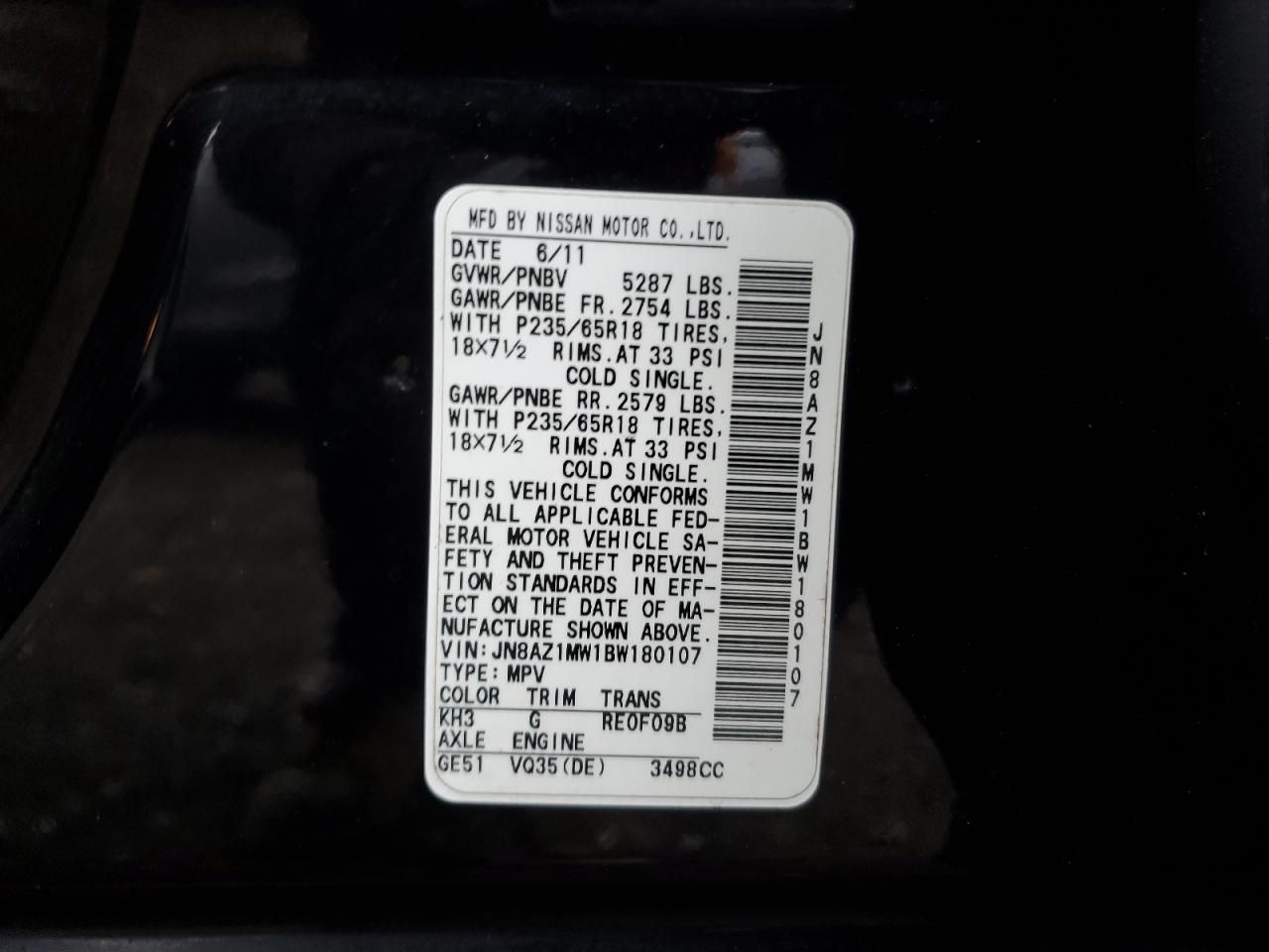 2011 Nissan Murano s