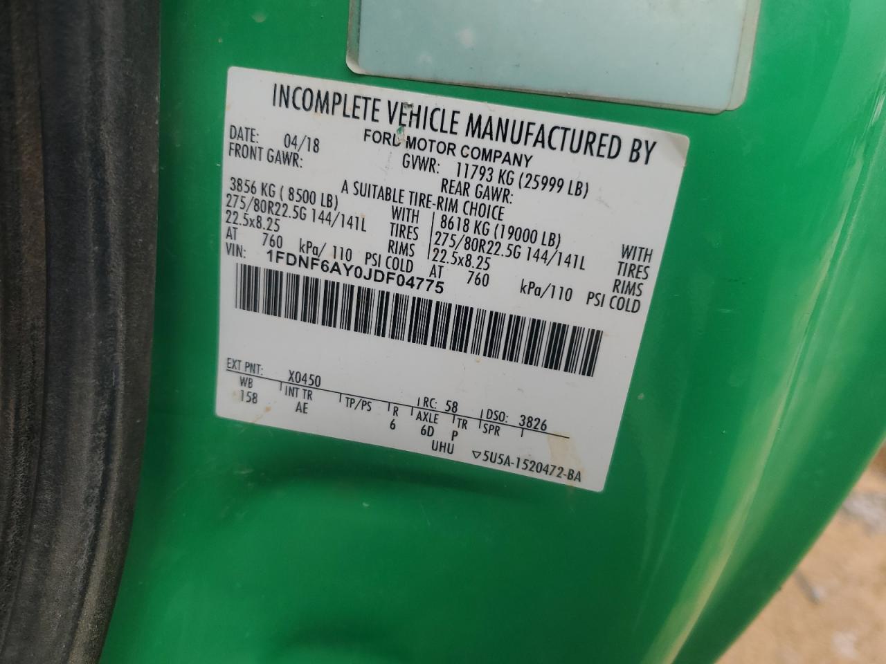 2018 Ford F650 Super Duty Dump Truck