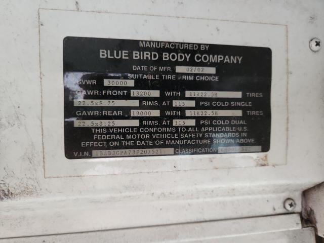 2003 Bluebird 2003 Blue Bird ALL American School Bus
