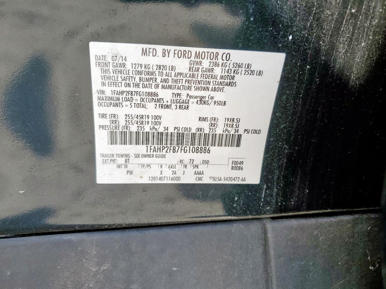 2015 Ford Taurus Limited
