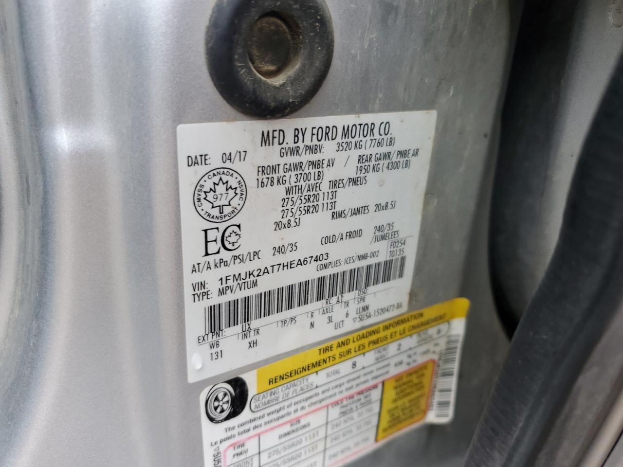 2017 Ford Expedition el Limited