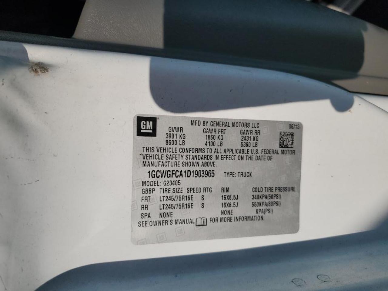 2013 Chevrolet Express Utility / Service Van