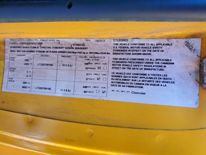 2014 Chev Rolet Express School Bus