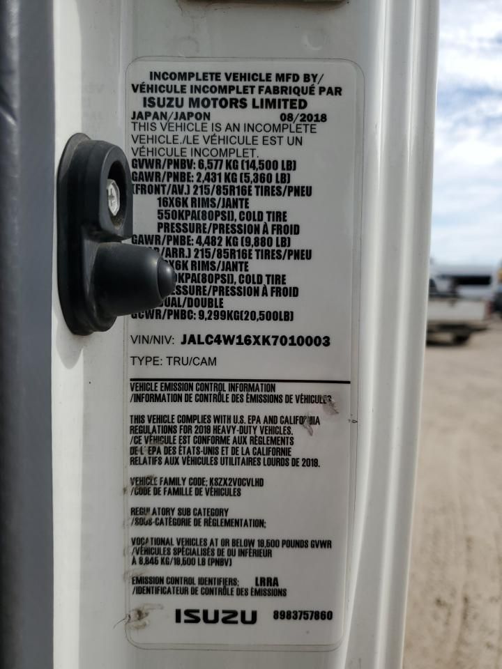 2019 Isuzu NPR HD BOX Truck