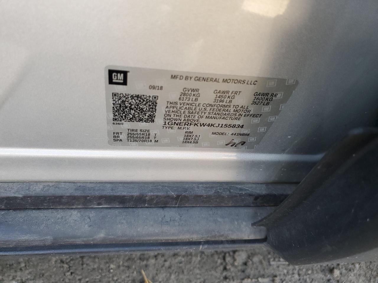 2019 Chev Traverse ls