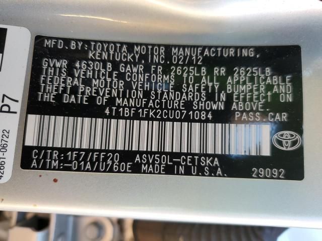 2012 Toyota Camry Base