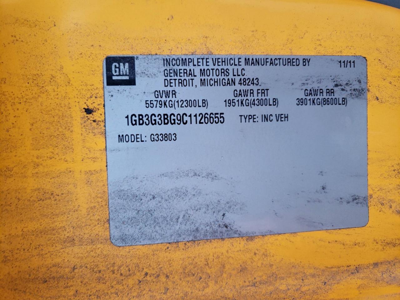 2012 Chev Rolet Express School Bus