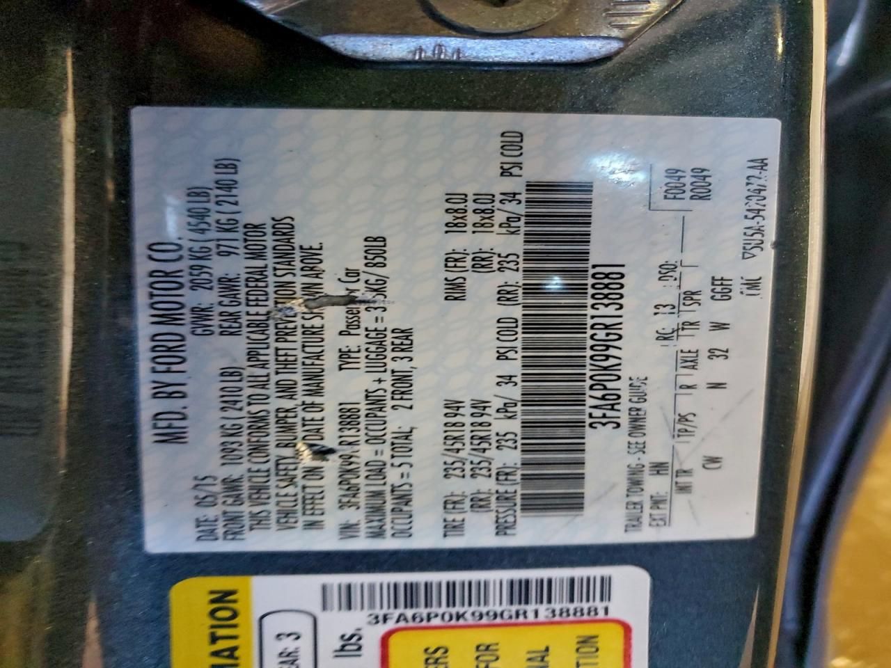 2016 Ford Fusion Titanium