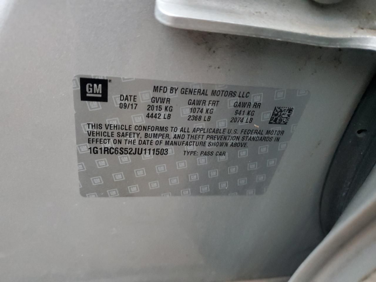 2018 Chevrolet Volt lt