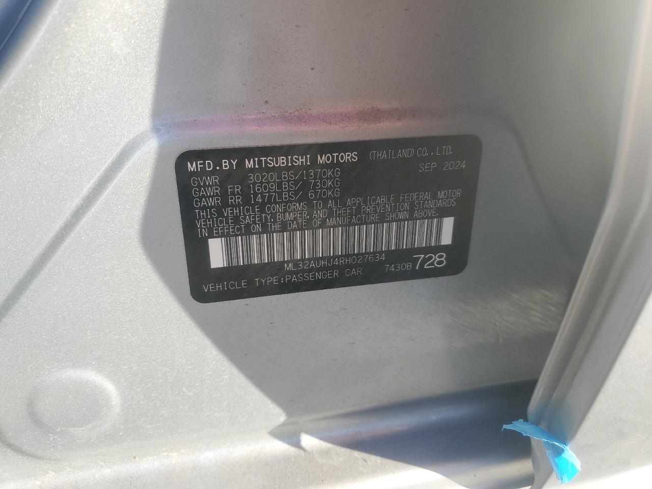 2024 Mitsubishi Mirage es