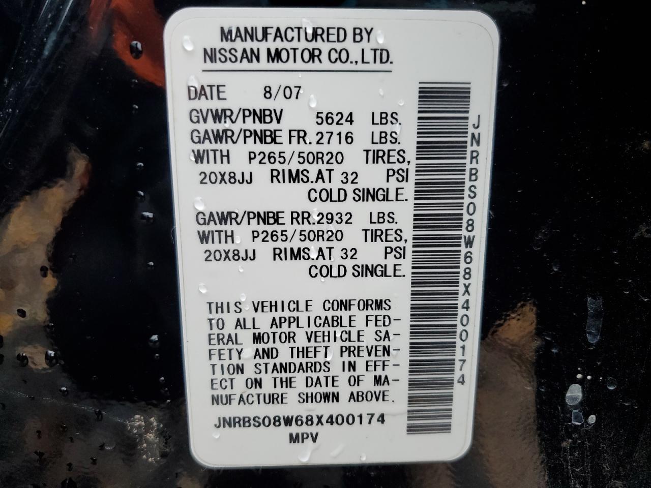 2008 Infinity Fx45 Base
