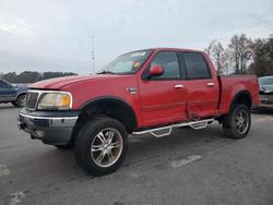 Ford salvage cars for sale: 2002 Ford F150 Supercrew