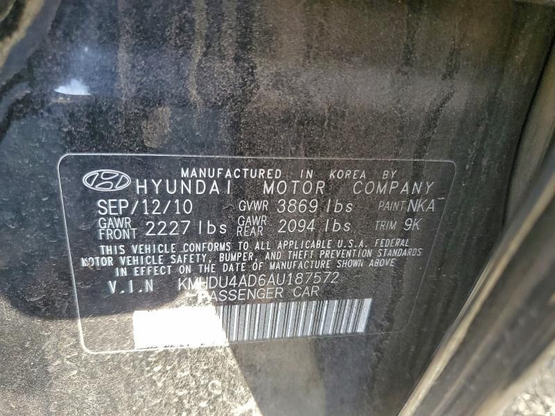 2010 Hyundai Elantra Blue