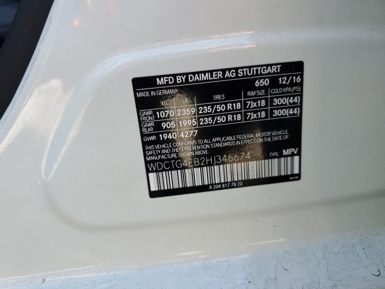 2017 Mercedes-Benz Gla 250