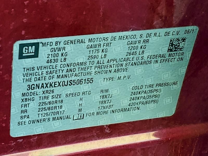 2018 Chevrolet Equinox lt