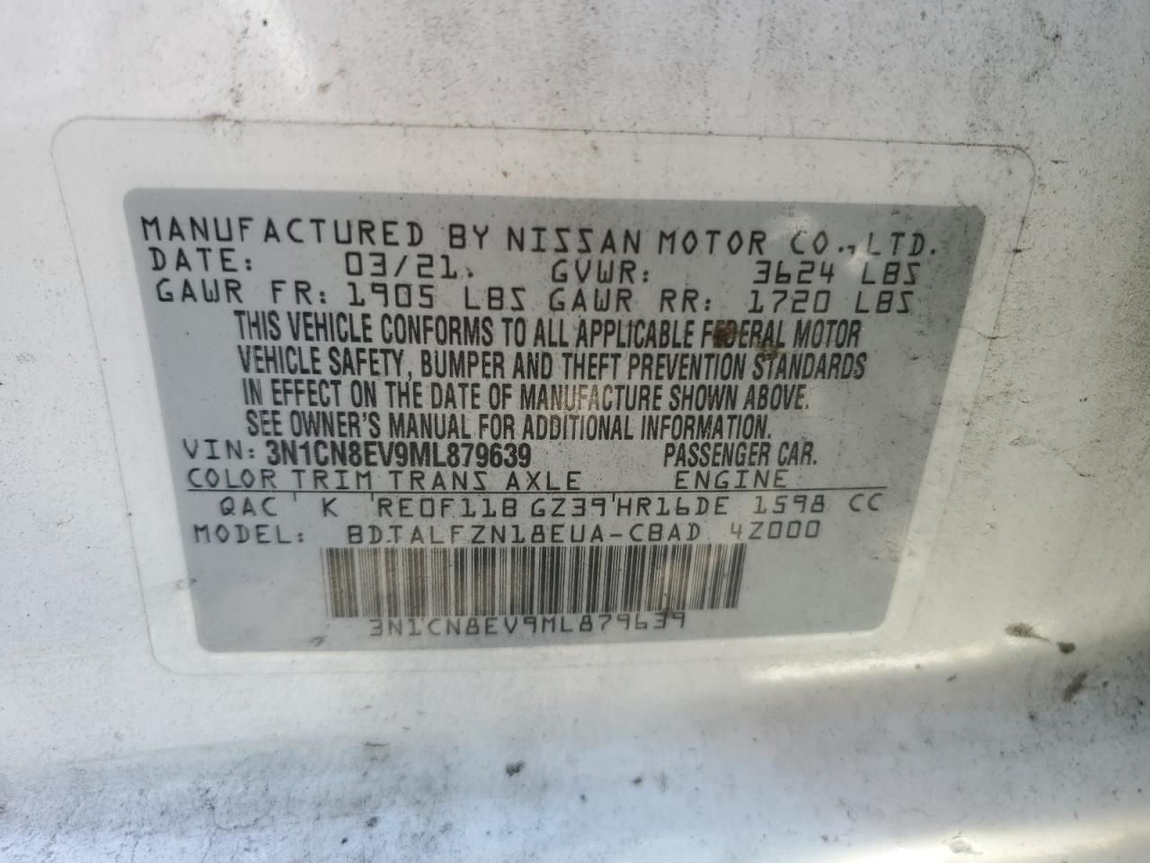 2021 Nissan Versa sv