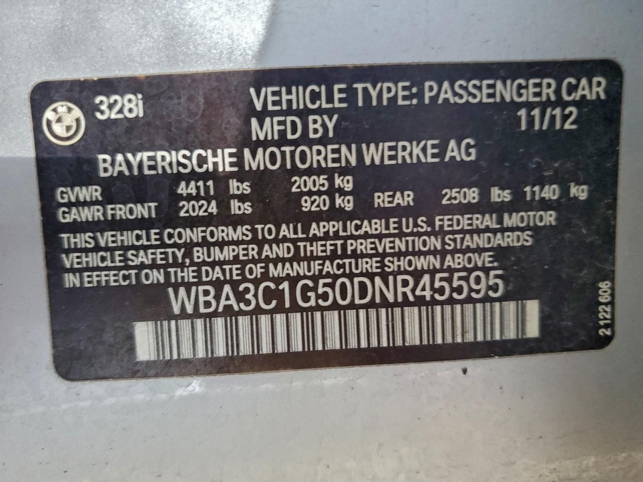 2013 BMW 328 i Sulev