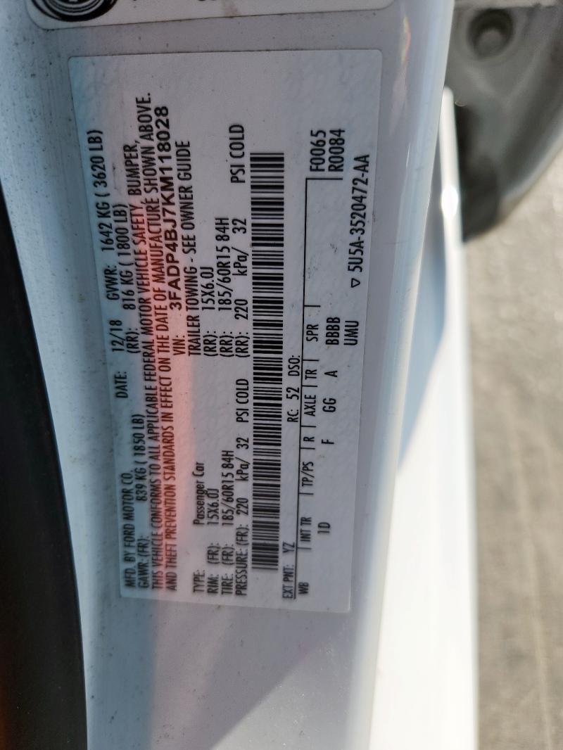 2019 Ford Fiesta se