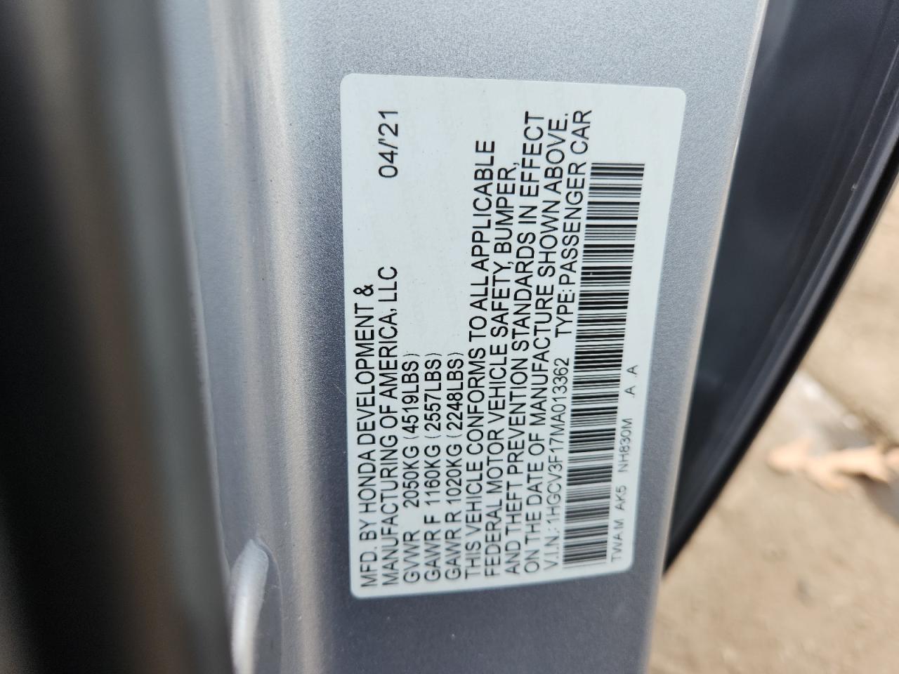 2021 Honda Accord Hybrid